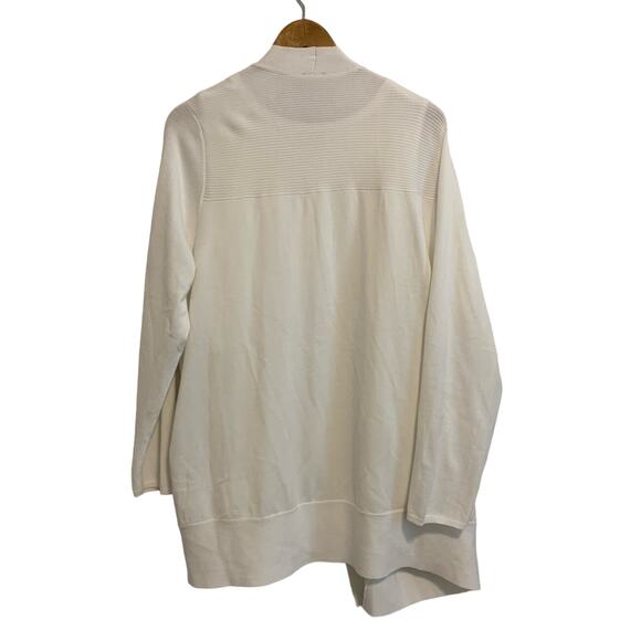 Chico's Cream Open Front Long Cardigan Sweater and Shell Set - Picture 6 of 10